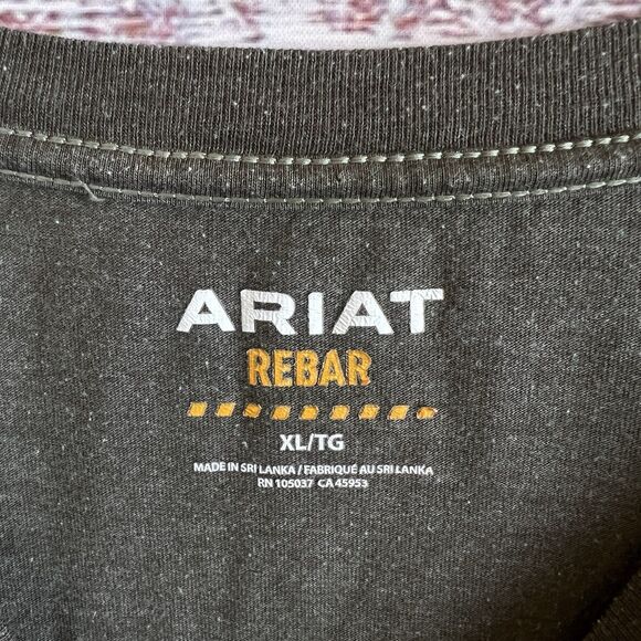 Ariat Rebar Long Sleeve Tee XL Green Flag - Picture 3 of 9